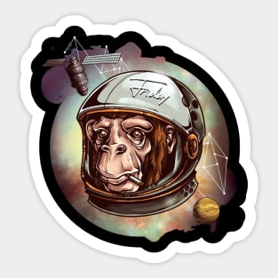 Moon monkey Sticker